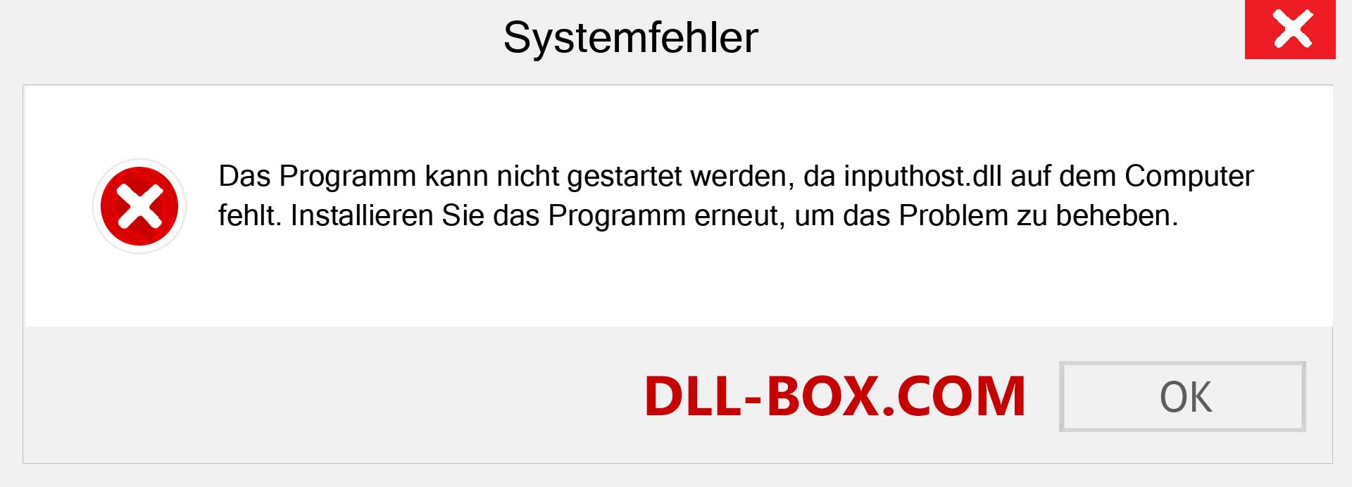 inputhost.dll-Datei fehlt?. Download für Windows 7, 8, 10 - Fix inputhost dll Missing Error unter Windows, Fotos, Bildern