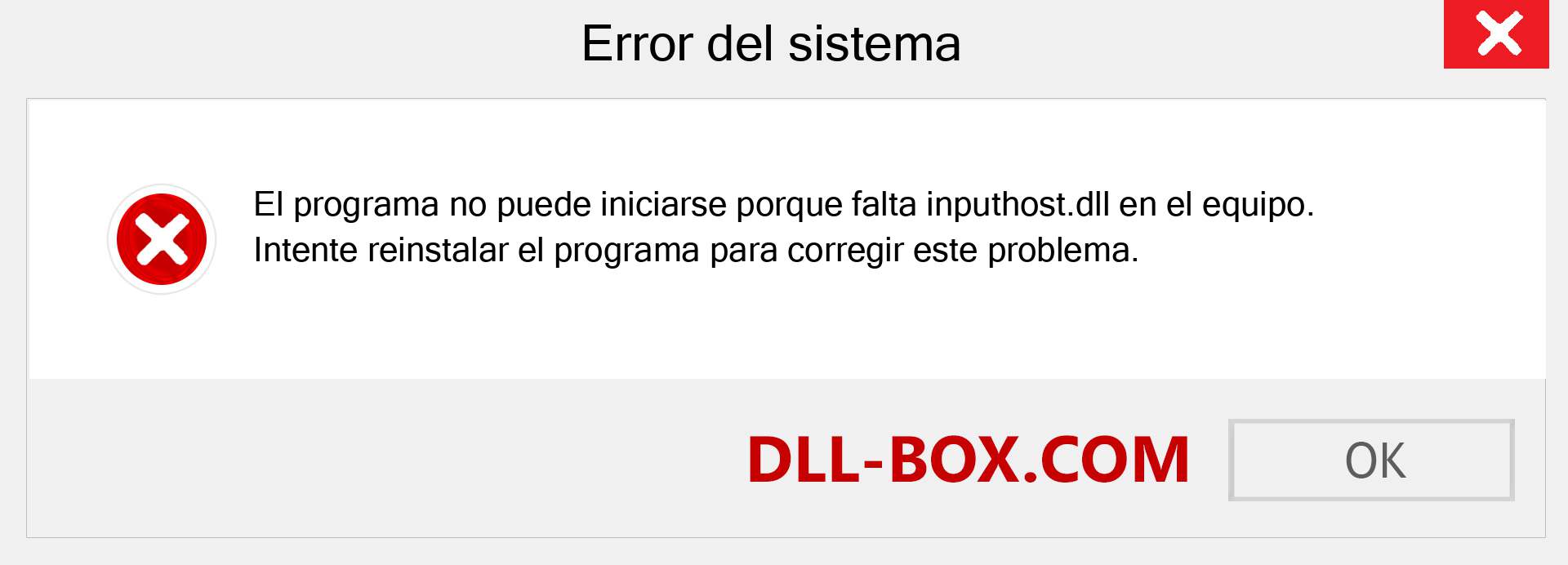 ¿Falta el archivo inputhost.dll ?. Descargar para Windows 7, 8, 10 - Corregir inputhost dll Missing Error en Windows, fotos, imágenes